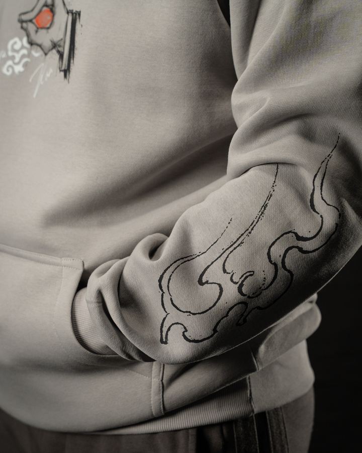 Fox Hunter Hoodie in grey, anime clothing by STEKU