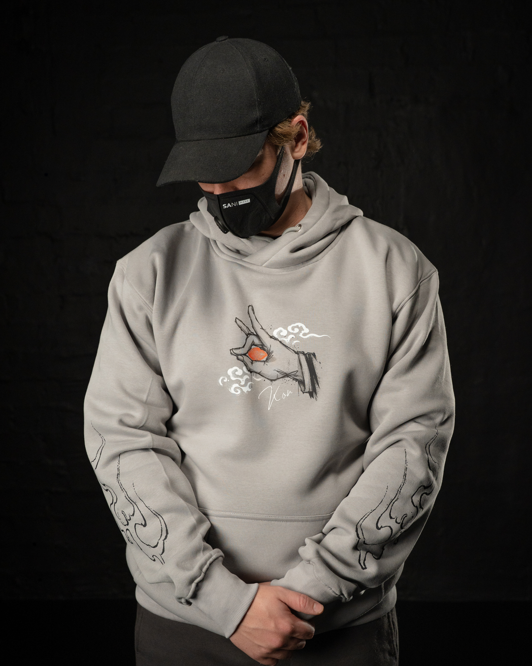 Grey Fox Hunter Hoodie, printed to order in Durban by STEKU