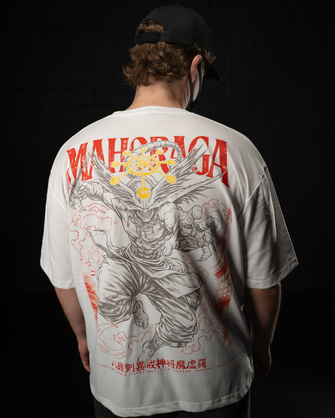 The Adapter Oversized Tee in white, anime clothing by STEKU