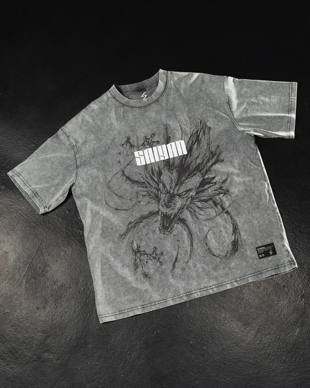 Rage Awakened Acid Wash Tee by STEKU
