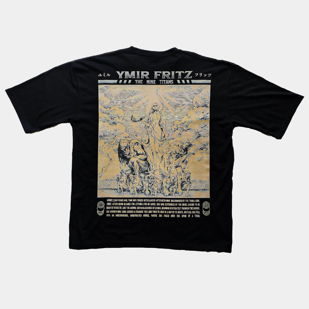 Black Ymir Fritz Oversized T-shirt from Attack on titan