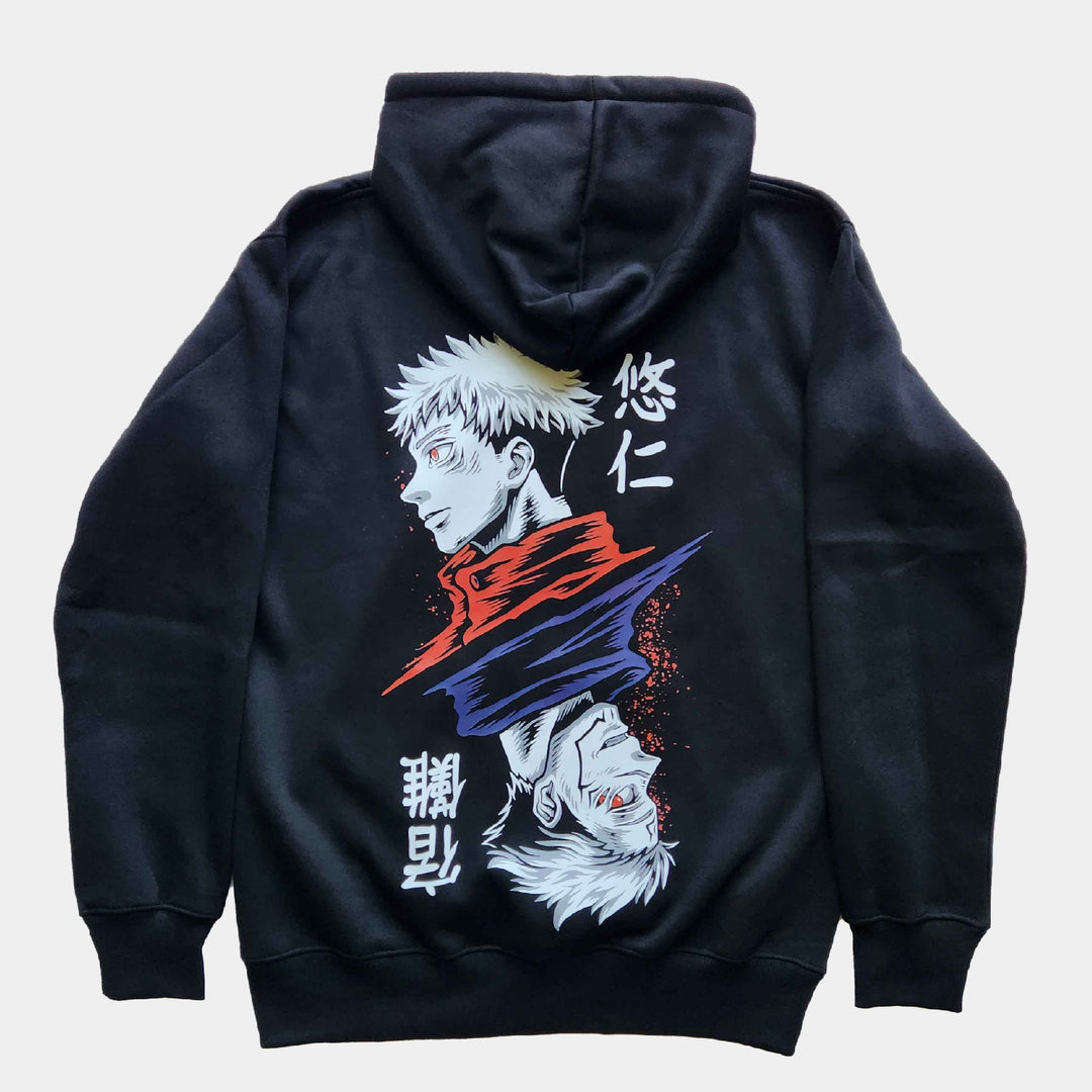 Black Yuji & Sukuna hoodie from Jujustu Kaisen
